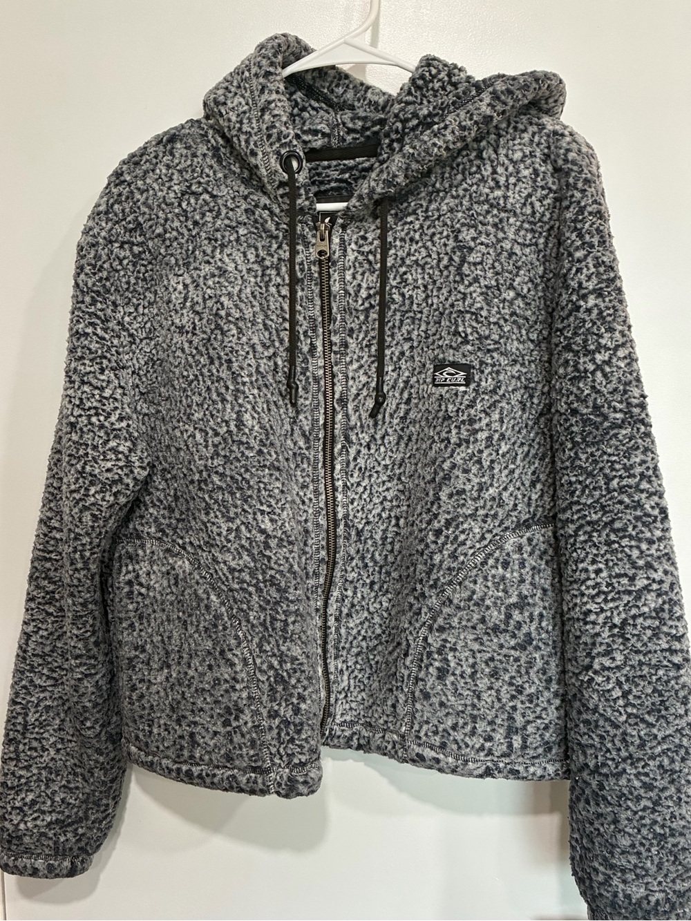 Rip Curl Heathered Gray Sherpa Zip Hoodie